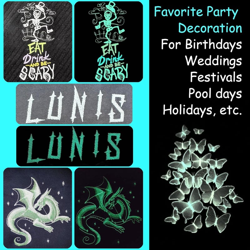 simthread Glow in Dark Thread for Embroidery and Sewing 2500 Yards Pink - Image 3